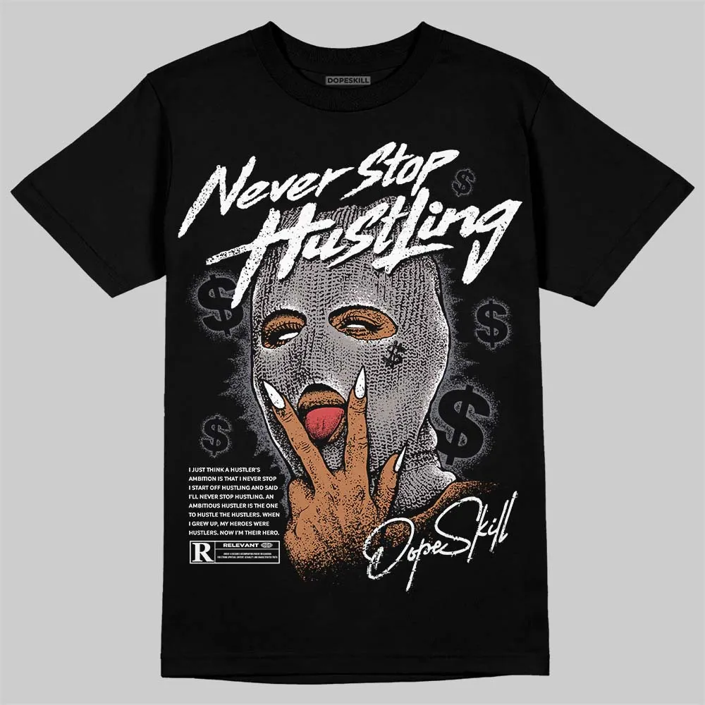 Leather Curb Sneakers White Anthracite DopeSkill T-Shirt Never Stop Hustling Graphic sold by DopeSkill