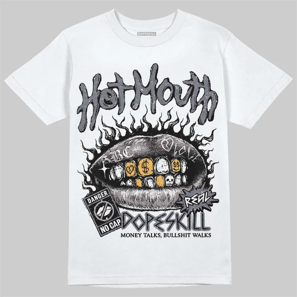 Leather Curb Sneakers White Anthracite DopeSkill T-Shirt Hot Mouth Graphic sold by DopeSkill product image thumbnail 2
