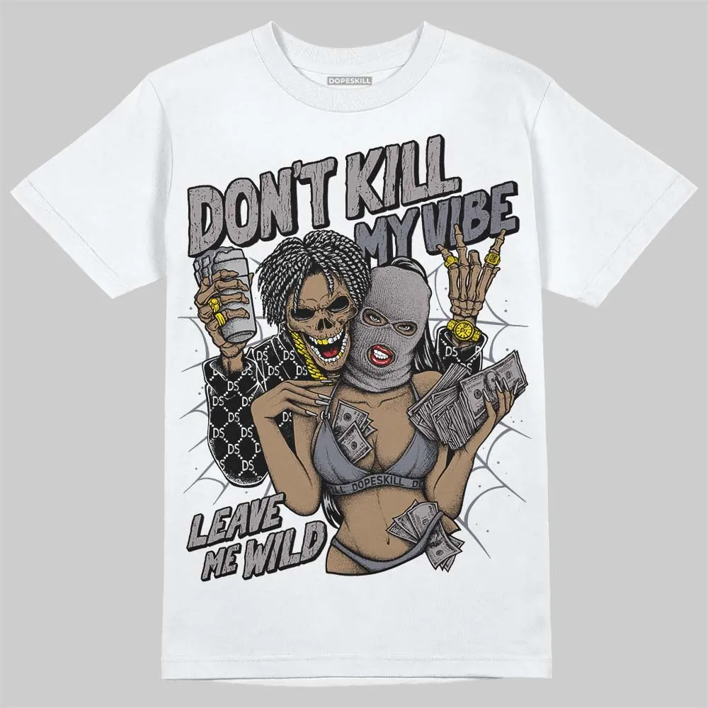 Leather Curb Sneakers White Anthracite DopeSkill T-Shirt Don't Kill My Vibe Graphic sold by DopeSkill product image thumbnail 2