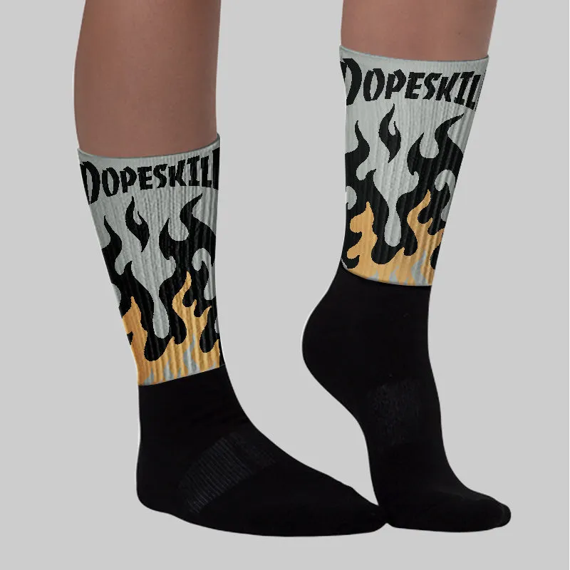 1906R ‘White Gold’ DopeSkill Sublimated Socks FIRE Graphic sold by DopeSkill product image thumbnail 2