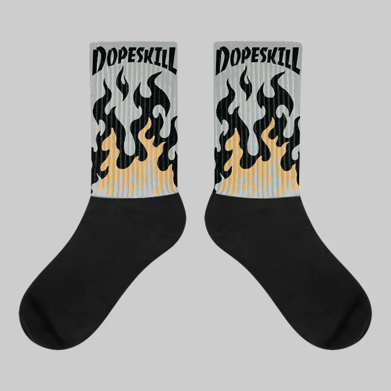 1906R ‘White Gold’ DopeSkill Sublimated Socks FIRE Graphic sold by DopeSkill