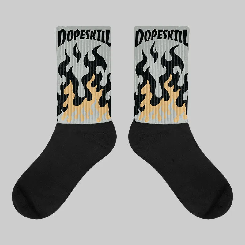 1906R ‘White Gold’ DopeSkill Sublimated Socks FIRE Graphic sold by DopeSkill