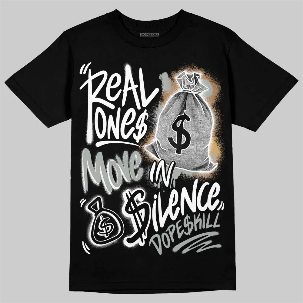 1906R ‘White Gold’ DopeSkill T-Shirt Real Ones Move In Silence Graphic sold by DopeSkill product image thumbnail 2