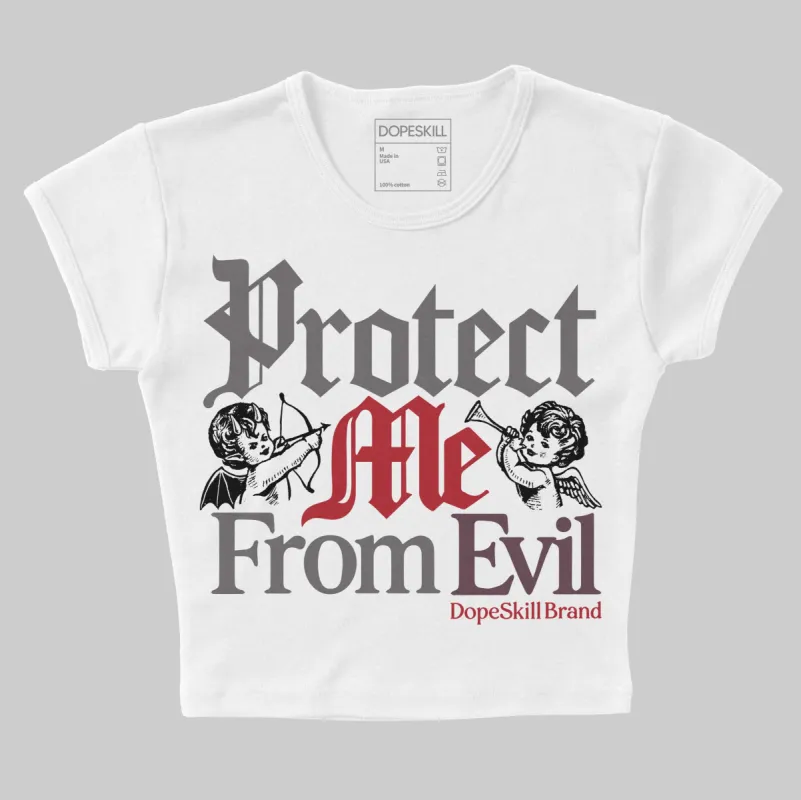 1906R NB Silver Classic Crimson DopeSkill Women's Crop Top Protect Me From Evil Graphic sold by DopeSkill