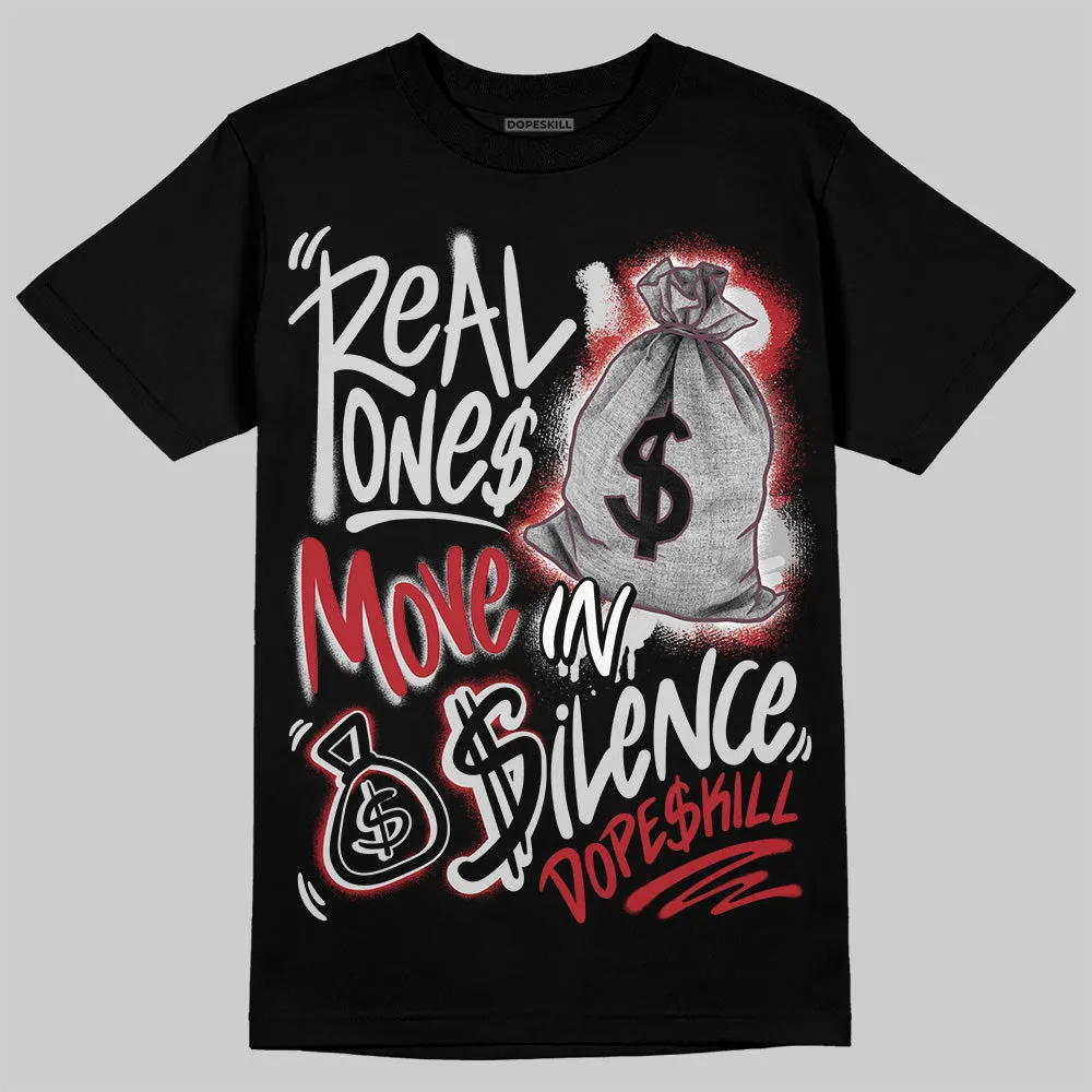 1906R NB Silver Classic Crimson DopeSkill T-Shirt Real Ones Move In Silence Graphic sold by DopeSkill product image thumbnail 2