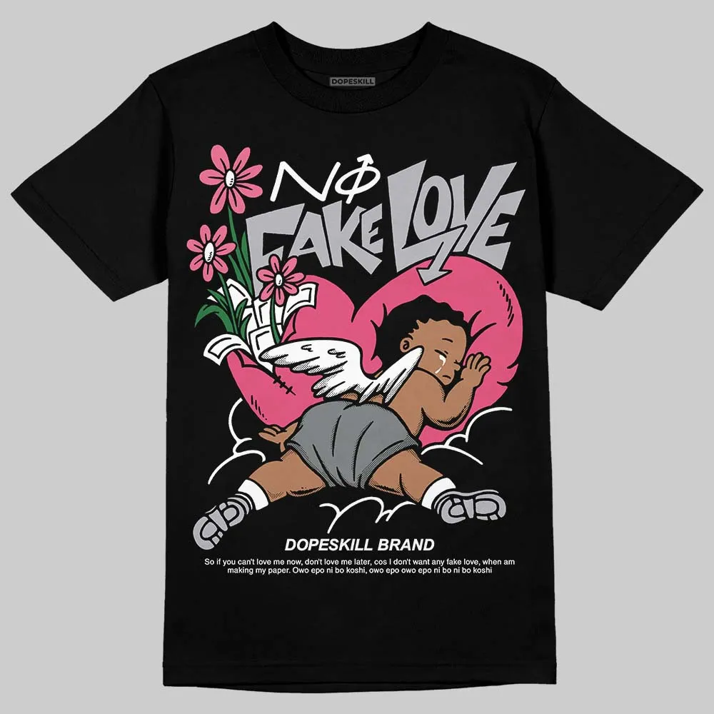 Gel Kayano 14 Pink Glo DopeSkill T-Shirt No Fake Love Graphic sold by DopeSkill product image thumbnail 2
