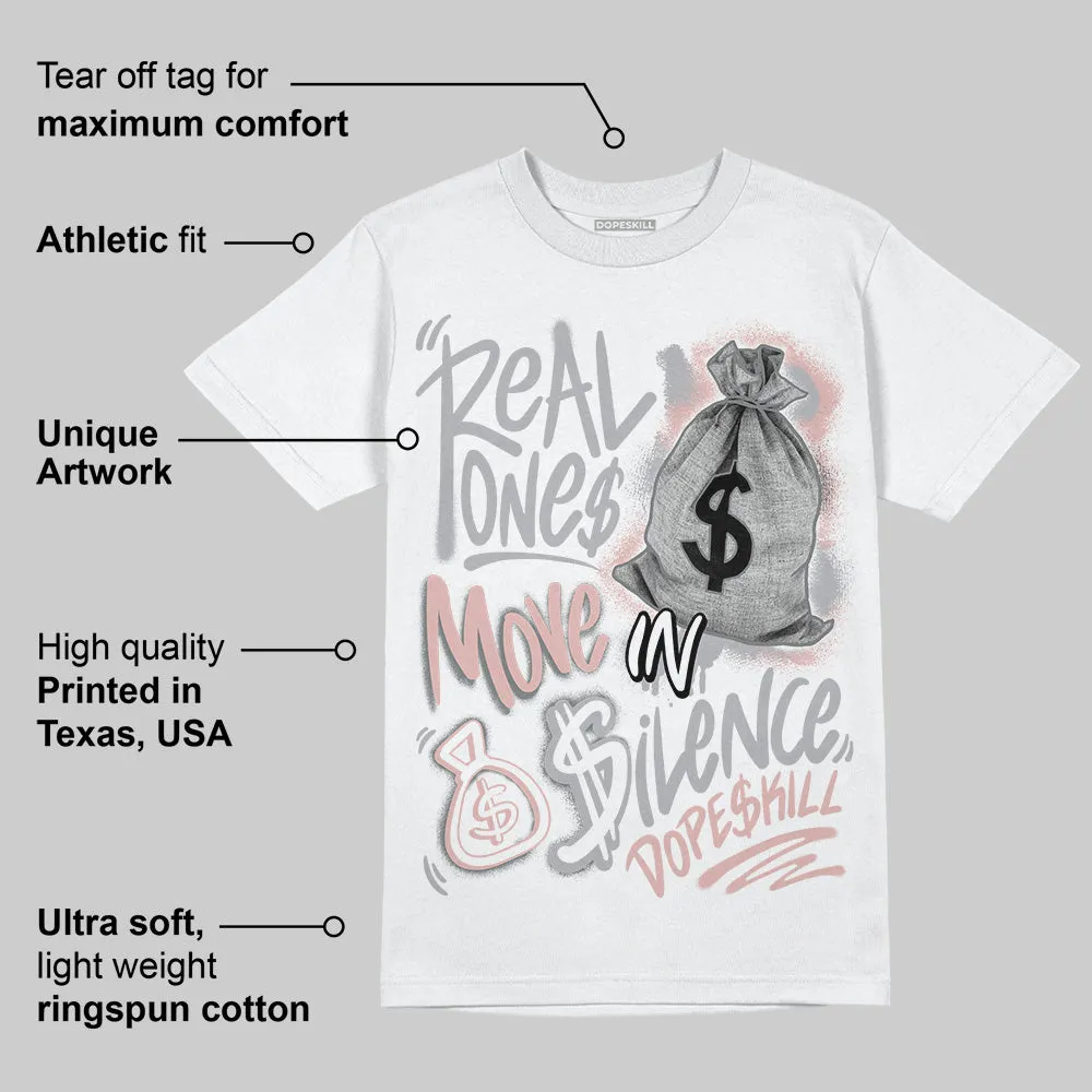 Gel 1130 Neutral Pink DopeSkill T-Shirt Real Ones Move In Silence Graphic sold by DopeSkill product image thumbnail 3