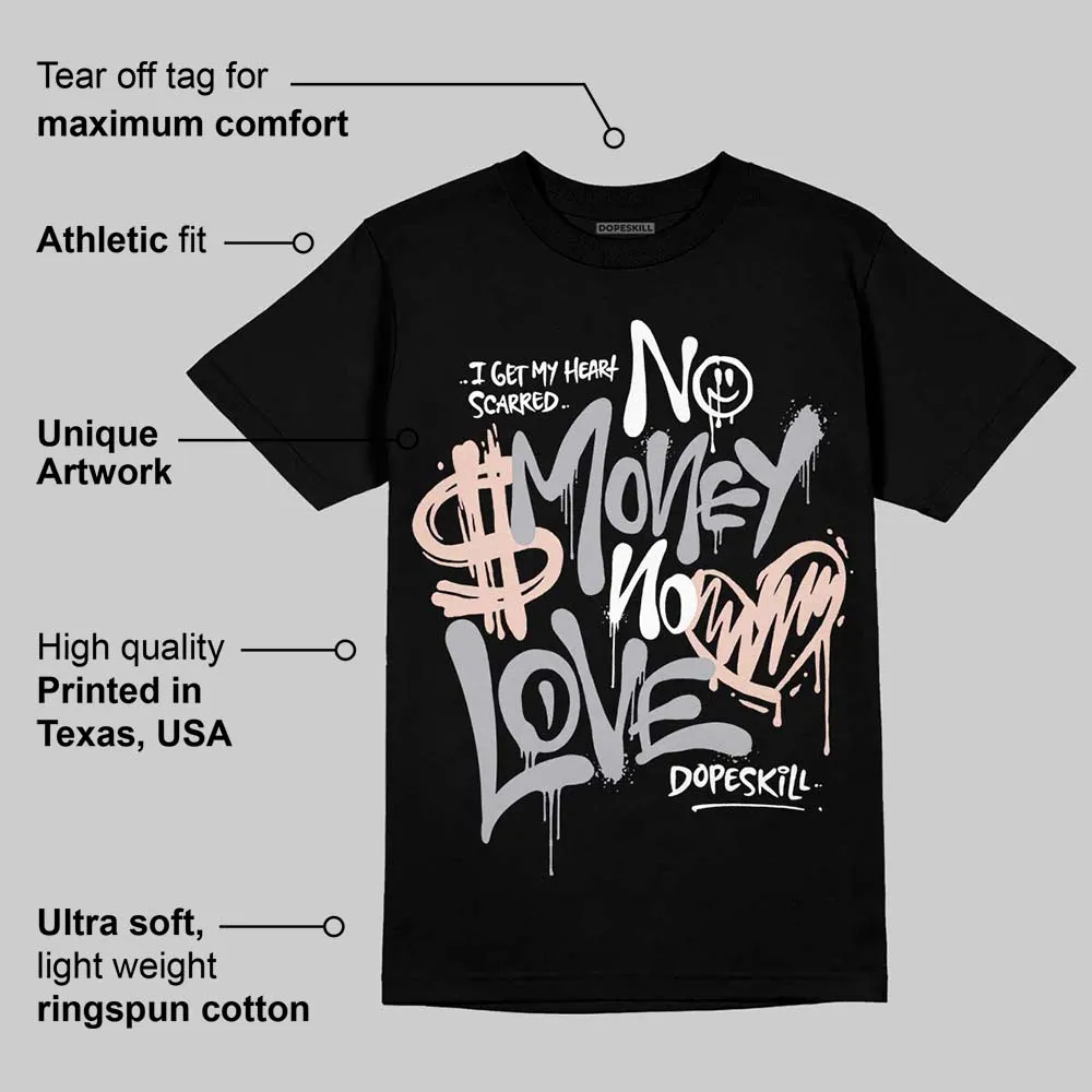 1130 Oyster Grey DopeSkill T-Shirt No Money No Love Typo Graphic sold by DopeSkill product image thumbnail 3