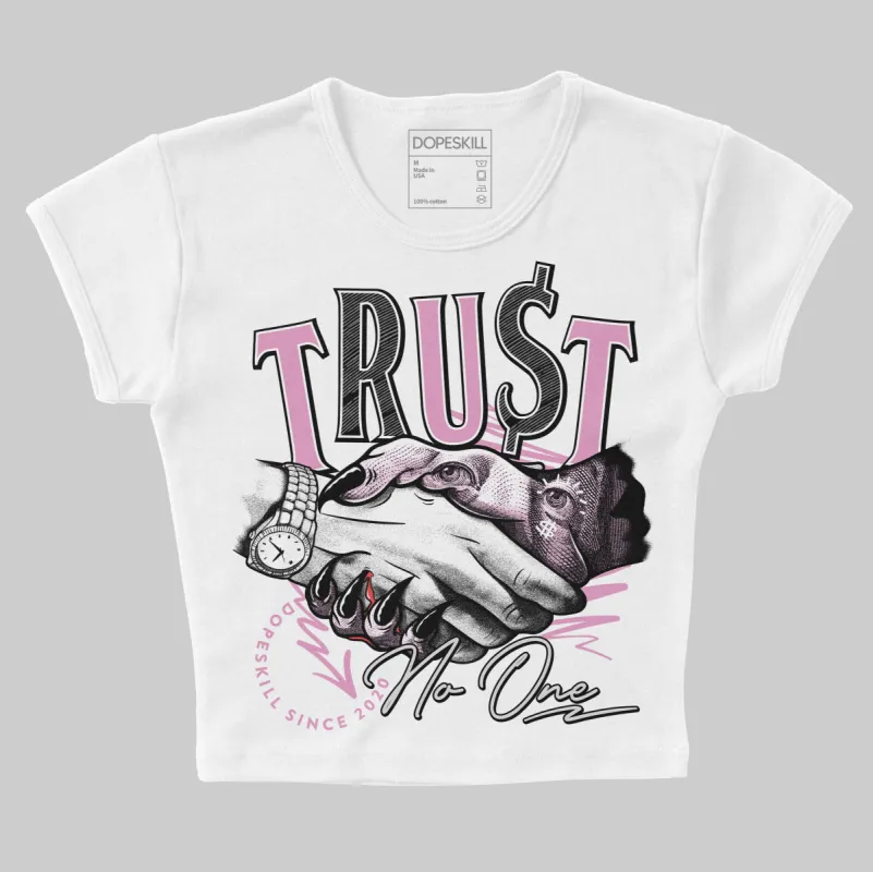 Orchid 4s DopeSkill Women's Crop Top Trust No One Graphic sold by DopeSkill