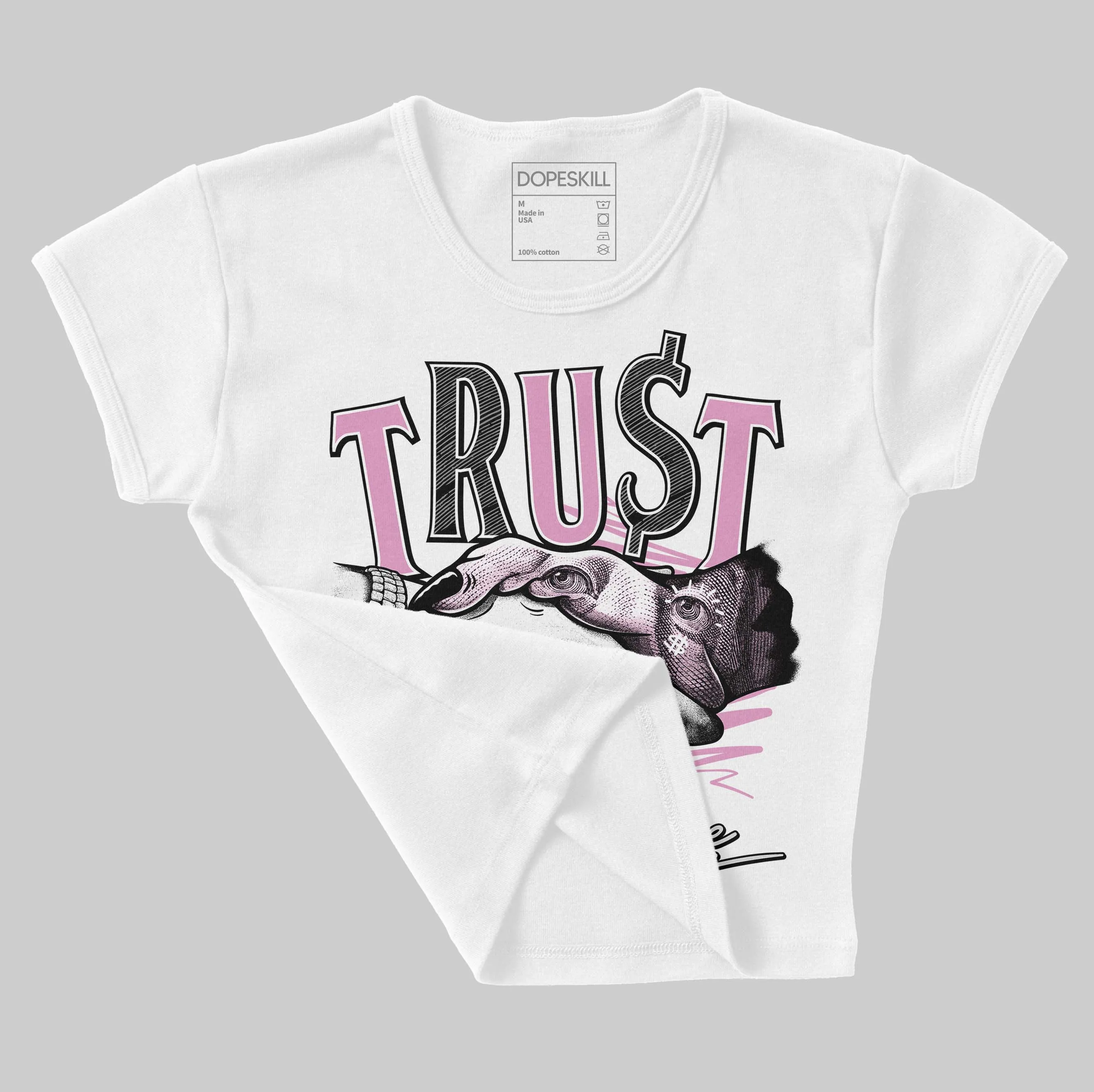 Orchid 4s DopeSkill Women's Crop Top Trust No One Graphic sold by DopeSkill product image thumbnail 3