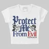Midnight Navy 1s DopeSkill Women's Crop Top Protect Me From Evil Graphic sold by DopeSkill