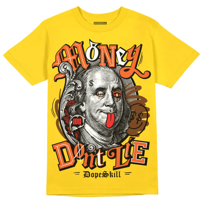 Yellow Collection DopeSkill Gold T-shirt Money Don't Lie Graphic sold by DopeSkill