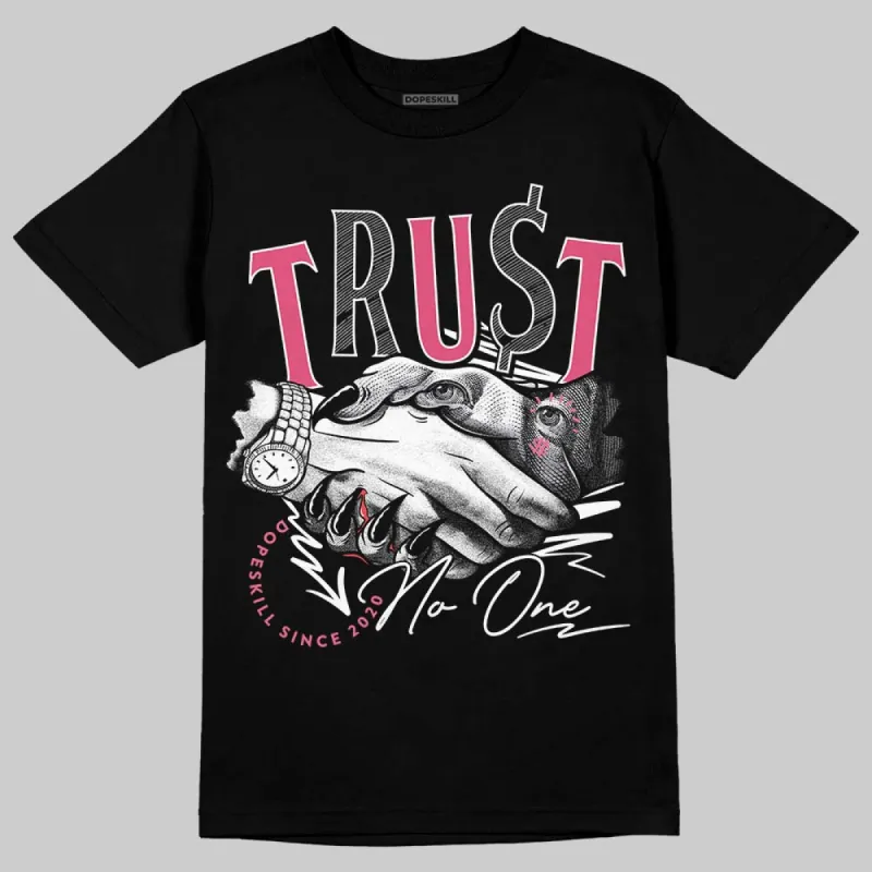 White Fluo Pink DopeSkill T-Shirt Trust No One Graphic sold by DopeSkill