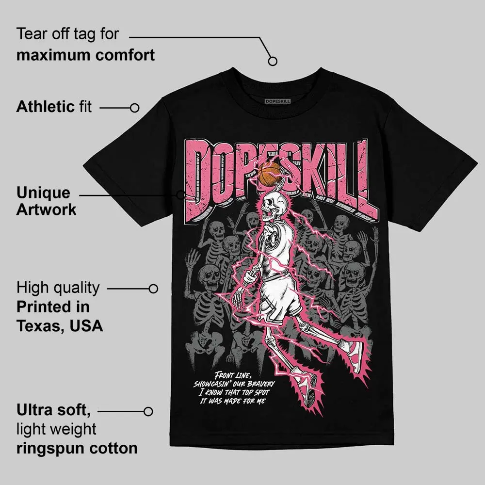 White Fluo Pink DopeSkill T-Shirt Thunder Dunk Graphic sold by DopeSkill product image thumbnail 3