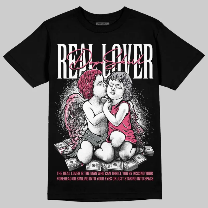 White Fluo Pink DopeSkill T-Shirt Real Lover Graphic sold by DopeSkill
