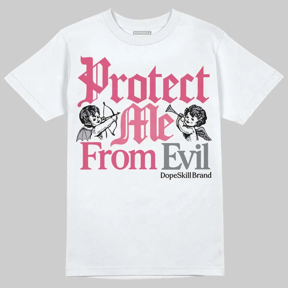 White Fluo Pink DopeSkill T-Shirt Protect Me From Evil Graphic sold by DopeSkill product image thumbnail 2