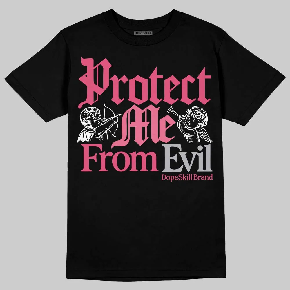 White Fluo Pink DopeSkill T-Shirt Protect Me From Evil Graphic sold by DopeSkill