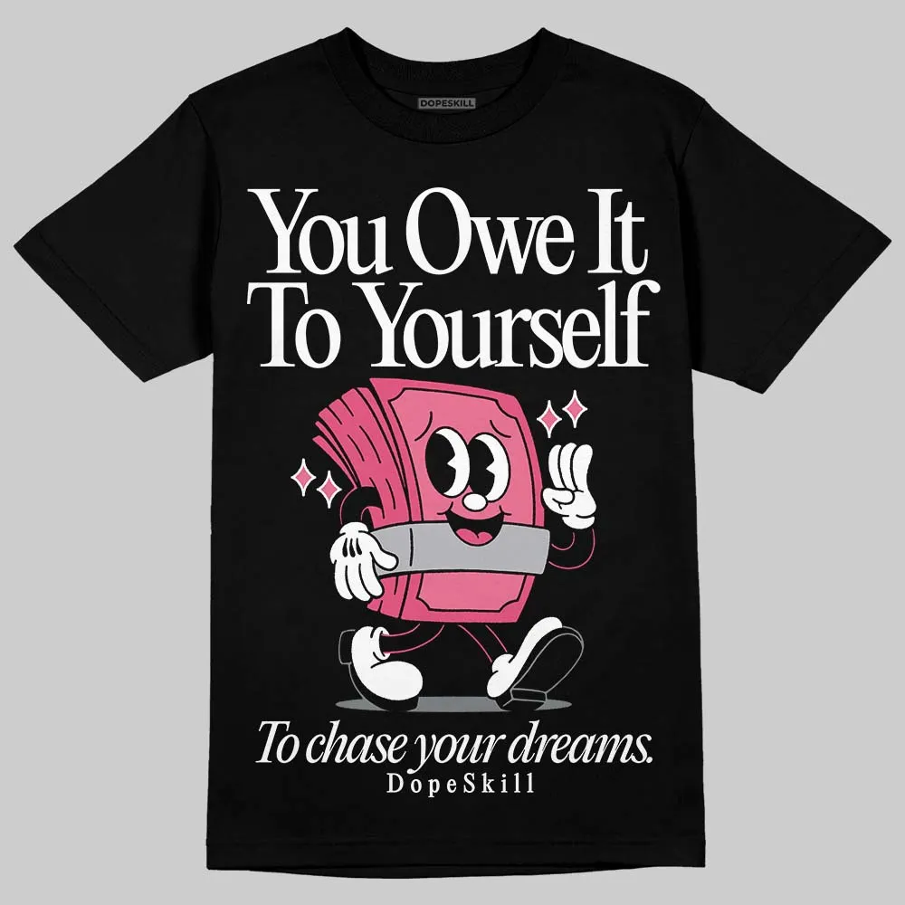 White Fluo Pink DopeSkill T-Shirt Owe It To Yourself Graphic sold by DopeSkill