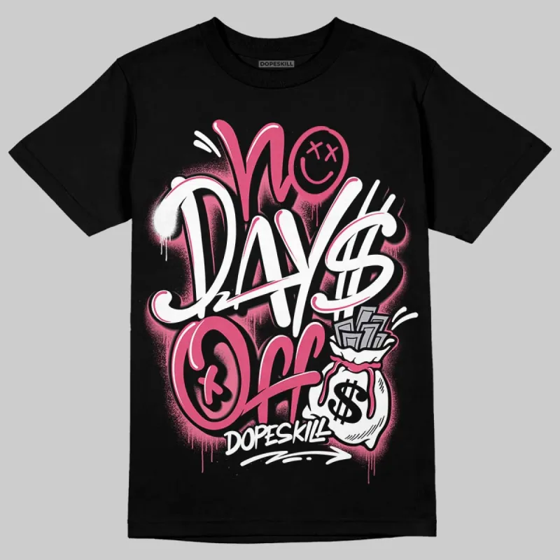 White Fluo Pink DopeSkill T-Shirt No Days Off Graphic sold by DopeSkill