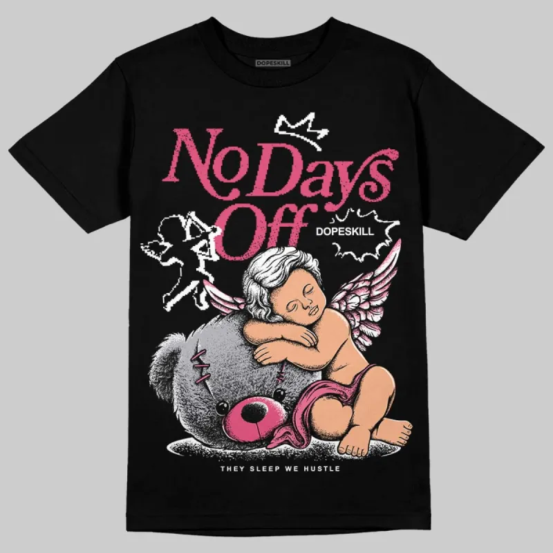 White Fluo Pink DopeSkill T-Shirt New No Days Off Graphic sold by DopeSkill