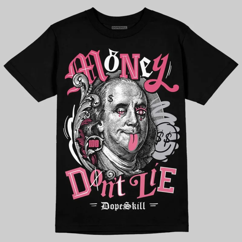 White Fluo Pink DopeSkill T-Shirt Money Don't Lie Graphic sold by DopeSkill