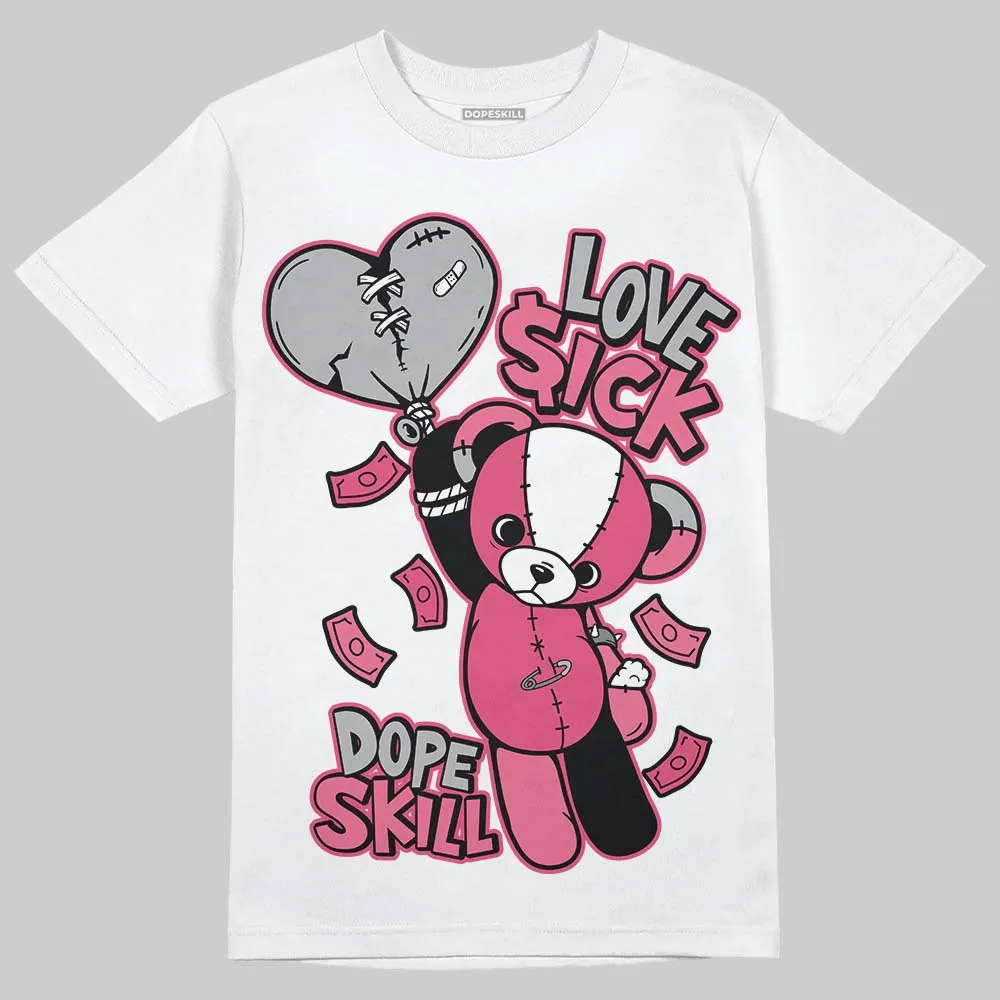 White Fluo Pink DopeSkill T-Shirt Love Sick Graphic sold by DopeSkill product image thumbnail 2