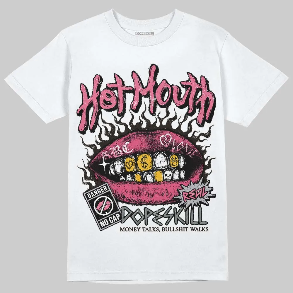 White Fluo Pink DopeSkill T-Shirt Hot Mouth Graphic sold by DopeSkill product image thumbnail 2