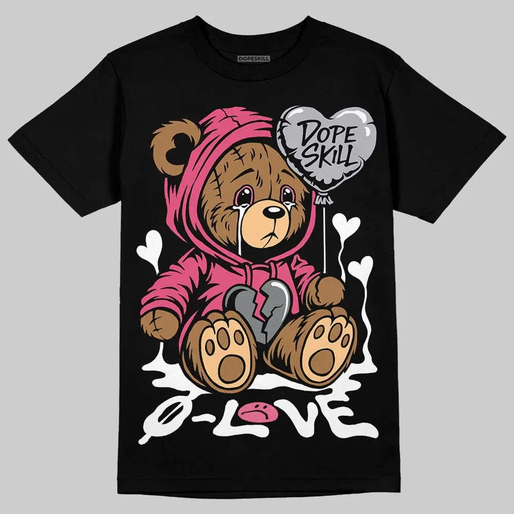 White Fluo Pink DopeSkill T-Shirt Broken Bear Graphic sold by DopeSkill