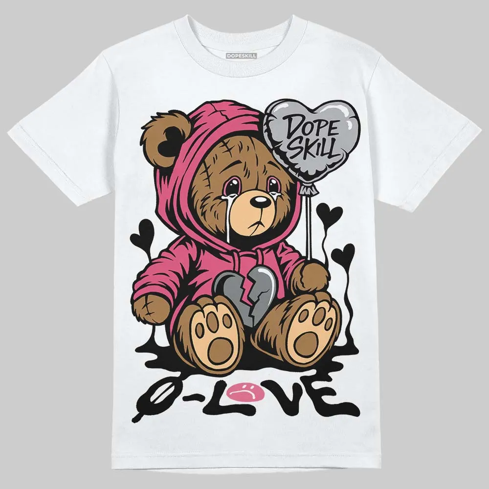 White Fluo Pink DopeSkill T-Shirt Broken Bear Graphic sold by DopeSkill product image thumbnail 2