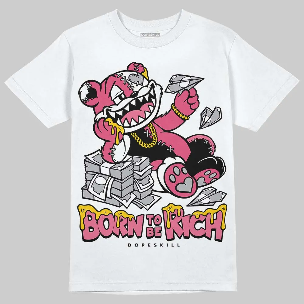White Fluo Pink DopeSkill T-Shirt Born To Be Rich Graphic sold by DopeSkill product image thumbnail 2