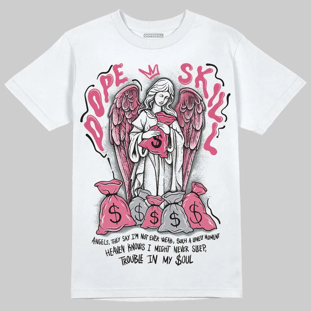 White Fluo Pink DopeSkill T-Shirt Angels Graphic sold by DopeSkill product image thumbnail 2