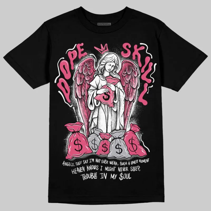 White Fluo Pink DopeSkill T-Shirt Angels Graphic sold by DopeSkill