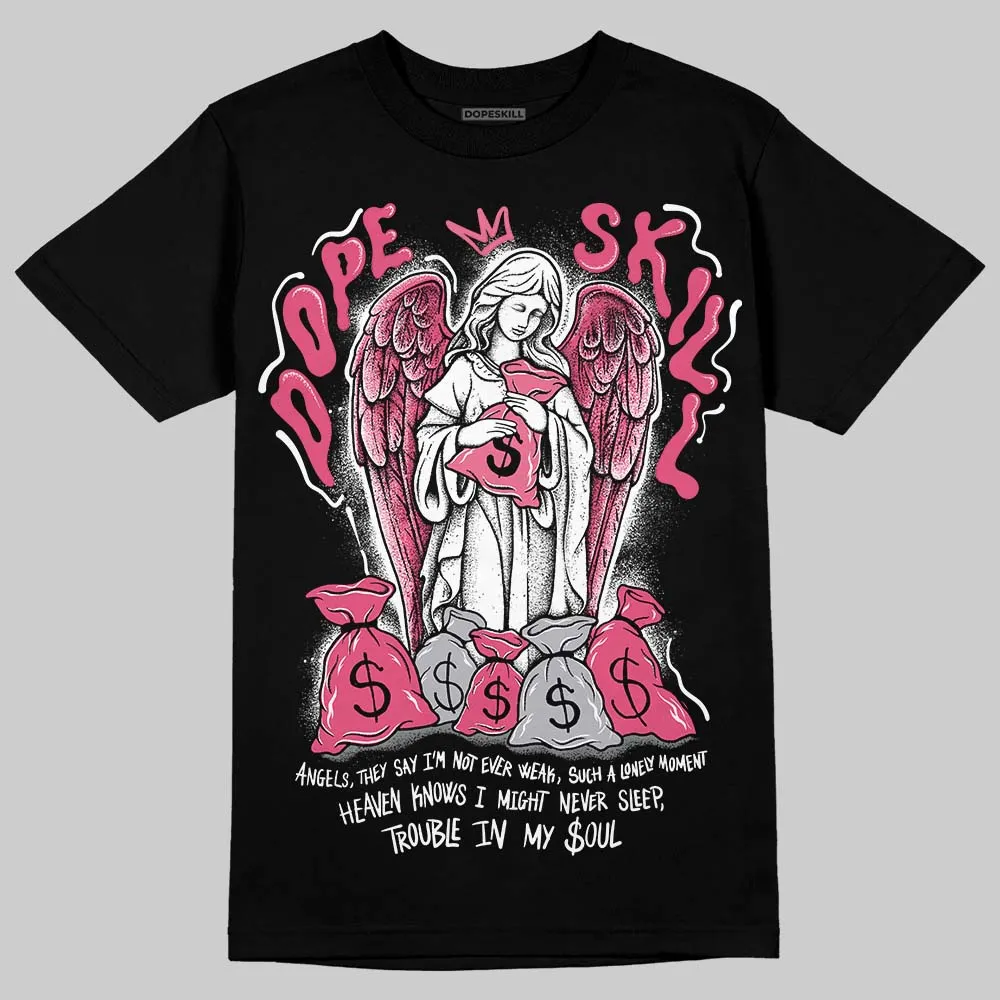 White Fluo Pink DopeSkill T-Shirt Angels Graphic sold by DopeSkill