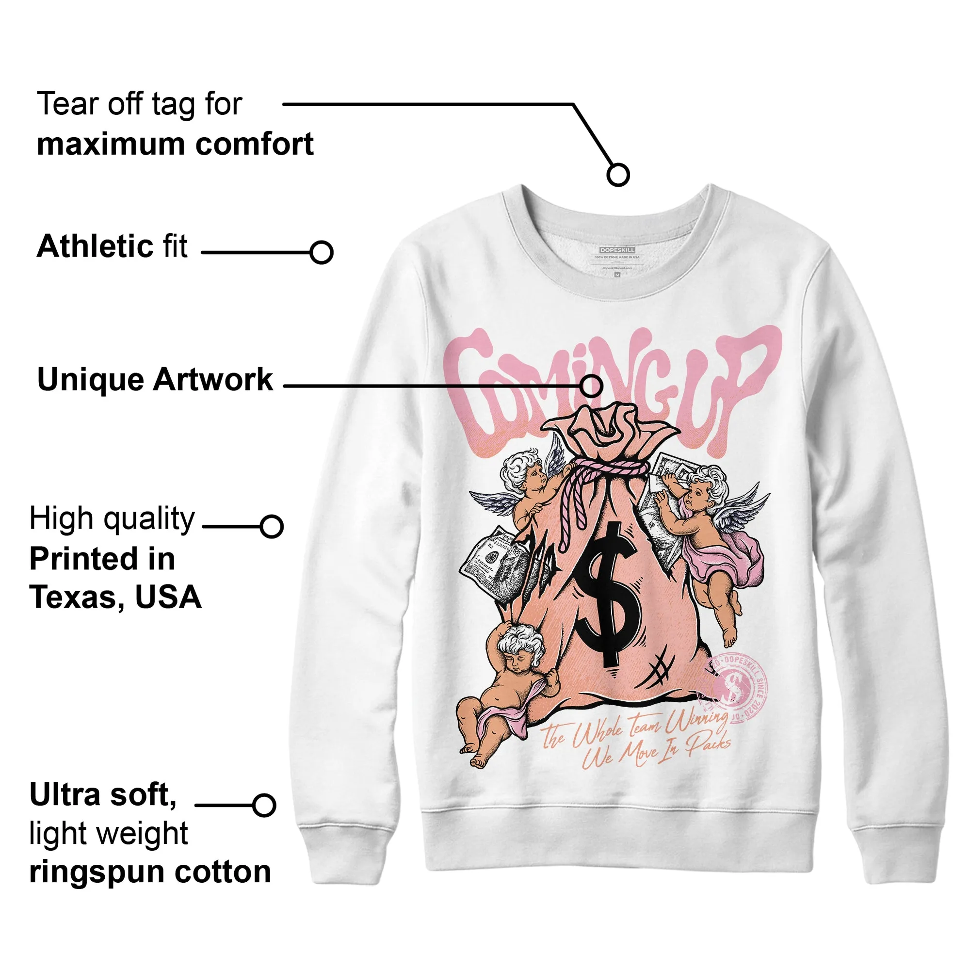 Legend Pink 11s DopeSkill Sweatshirt Money Bag Coming Up Graphic sold by DopeSkill product image thumbnail 3