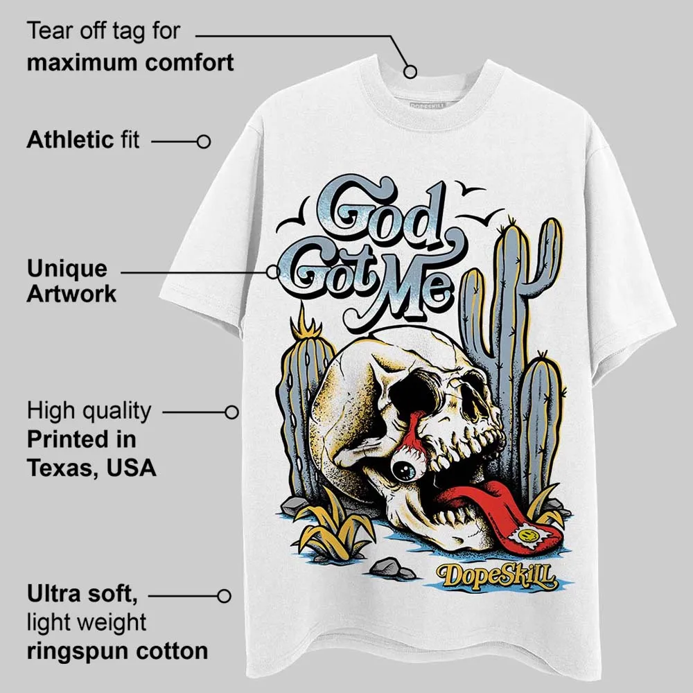 Blue Grey 13s DopeSkill T-Shirt God Got Me Graphic sold by DopeSkill product image thumbnail 3