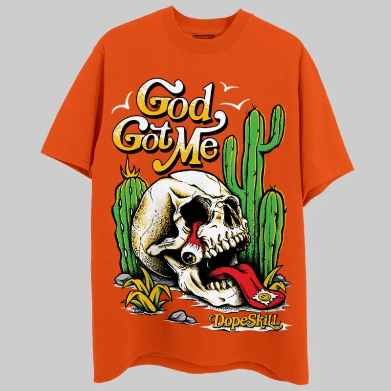 Orange Black White Collection DopeSkill Orange T-shirt God Got Me Graphic sold by DopeSkill