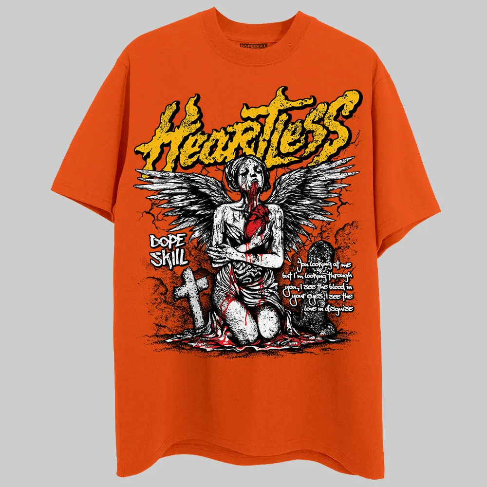 Orange Black White Collection DopeSkill Orange T-shirt Heartless Graphic sold by DopeSkill