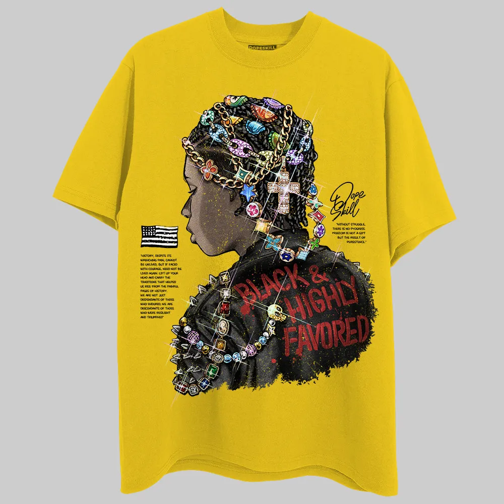 Black and Highly Favored Graphic Unisex DopeSkill T-shirt sold by DopeSkill product image thumbnail 5
