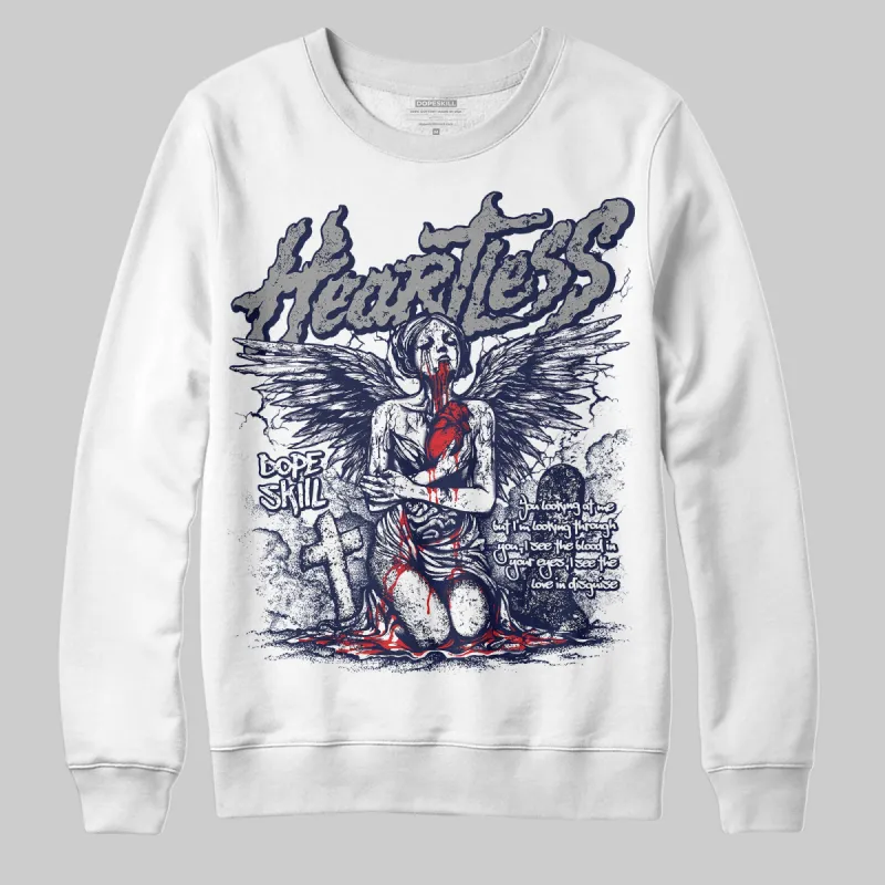 Midnight Navy 3s DopeSkill Sweatshirt Heartless Graphic sold by DopeSkill