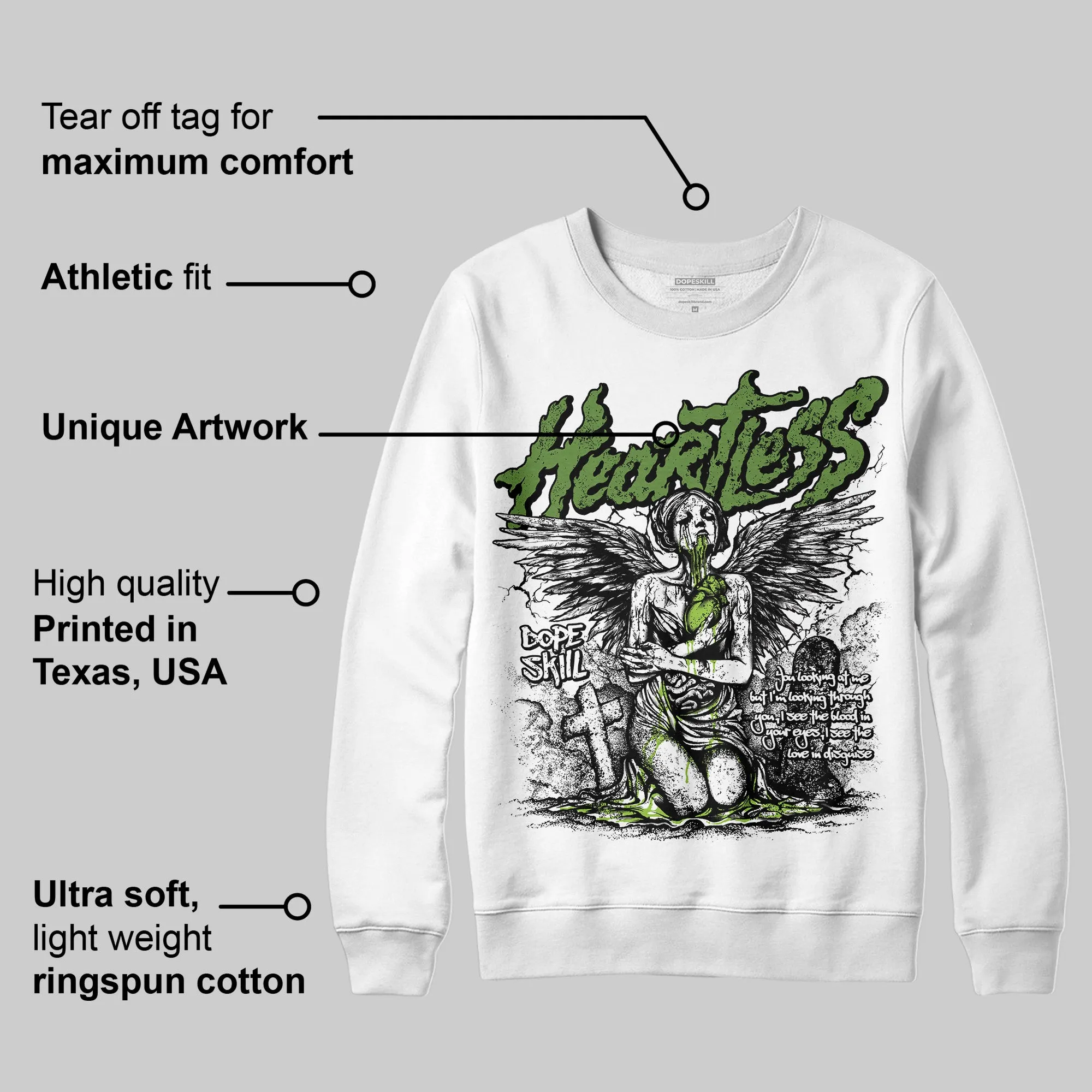 Dunk 'Chlorophyll' DopeSkill Sweatshirt Heartless Graphic sold by DopeSkill product image thumbnail 3