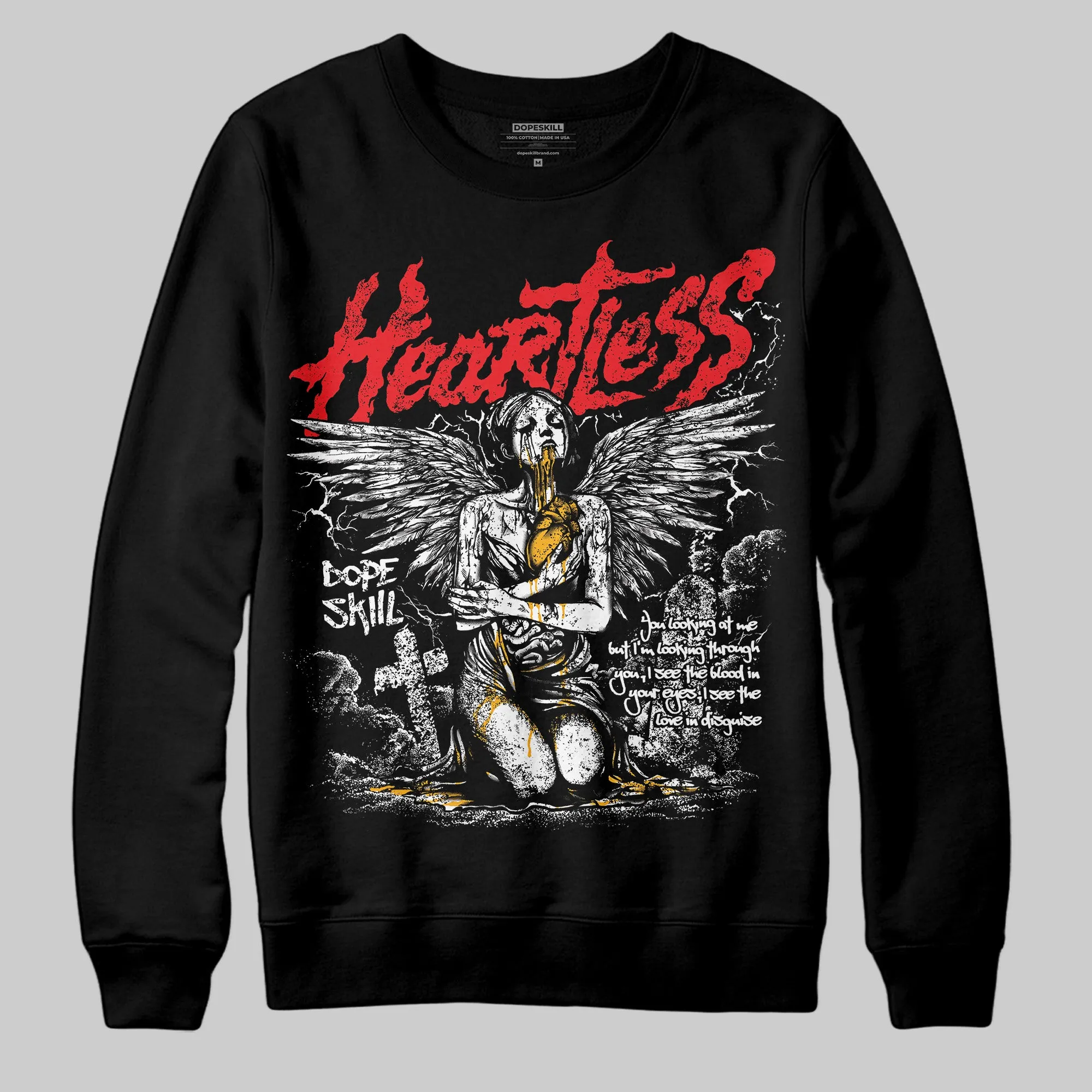 Red Collection DopeSkill Sweatshirt Heartless Graphic sold by DopeSkill