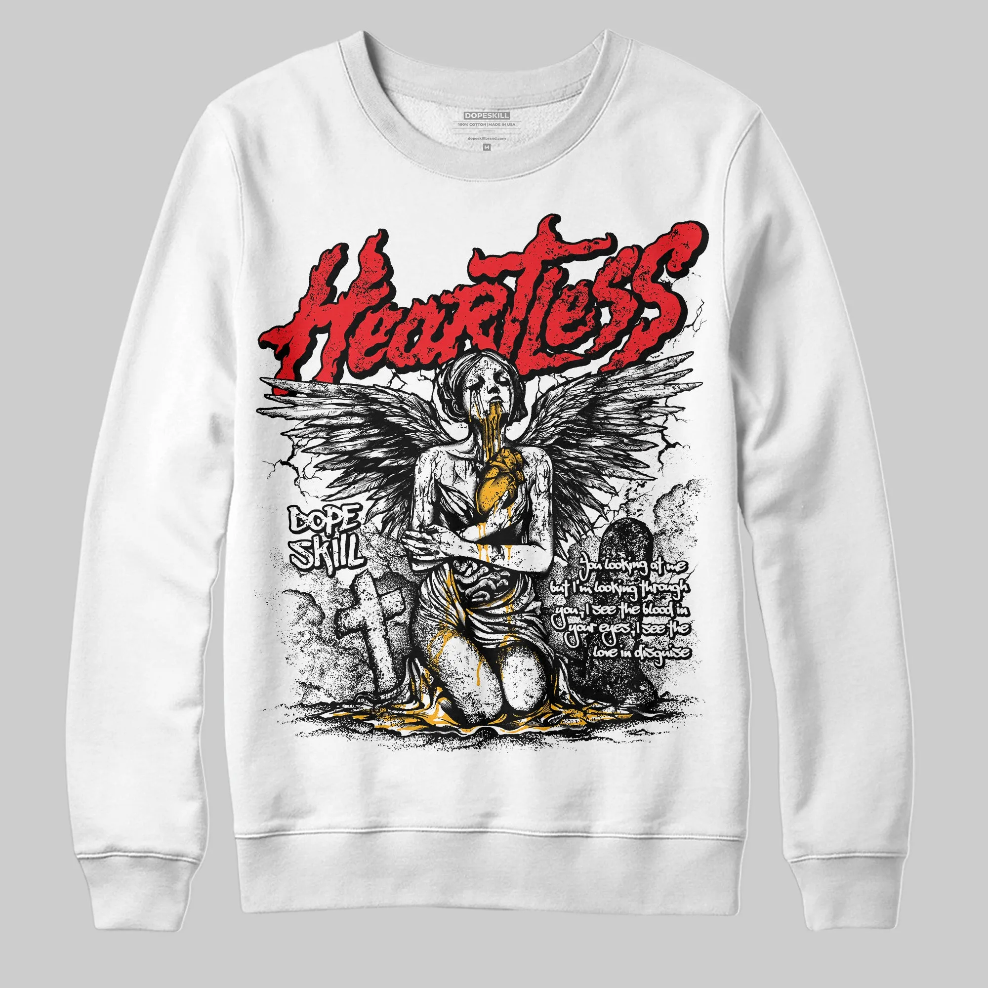 Red Collection DopeSkill Sweatshirt Heartless Graphic sold by DopeSkill product image thumbnail 2