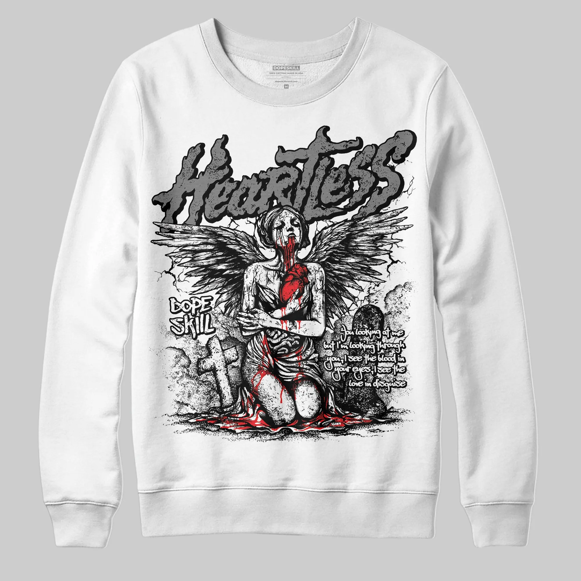 Grey Collection DopeSkill Sweatshirt Heartless Graphic sold by DopeSkill