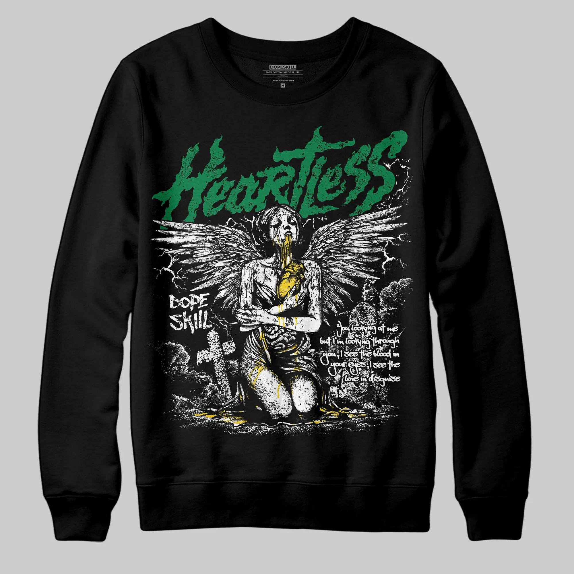 Green Collection DopeSkill Sweatshirt Heartless Graphic sold by DopeSkill product image thumbnail 2