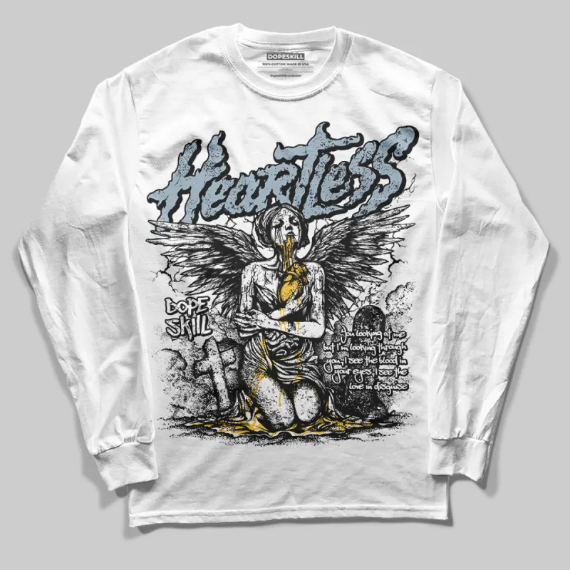 Blue Grey 13s DopeSkill Long Sleeve T-Shirt Heartless Graphic sold by DopeSkill