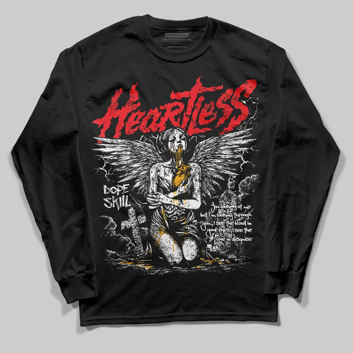 Red Collection DopeSkill Long Sleeve T-Shirt Heartless Graphic sold by DopeSkill