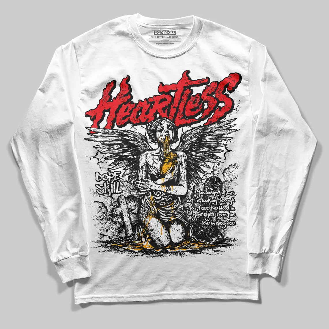 Red Collection DopeSkill Long Sleeve T-Shirt Heartless Graphic sold by DopeSkill product image thumbnail 2
