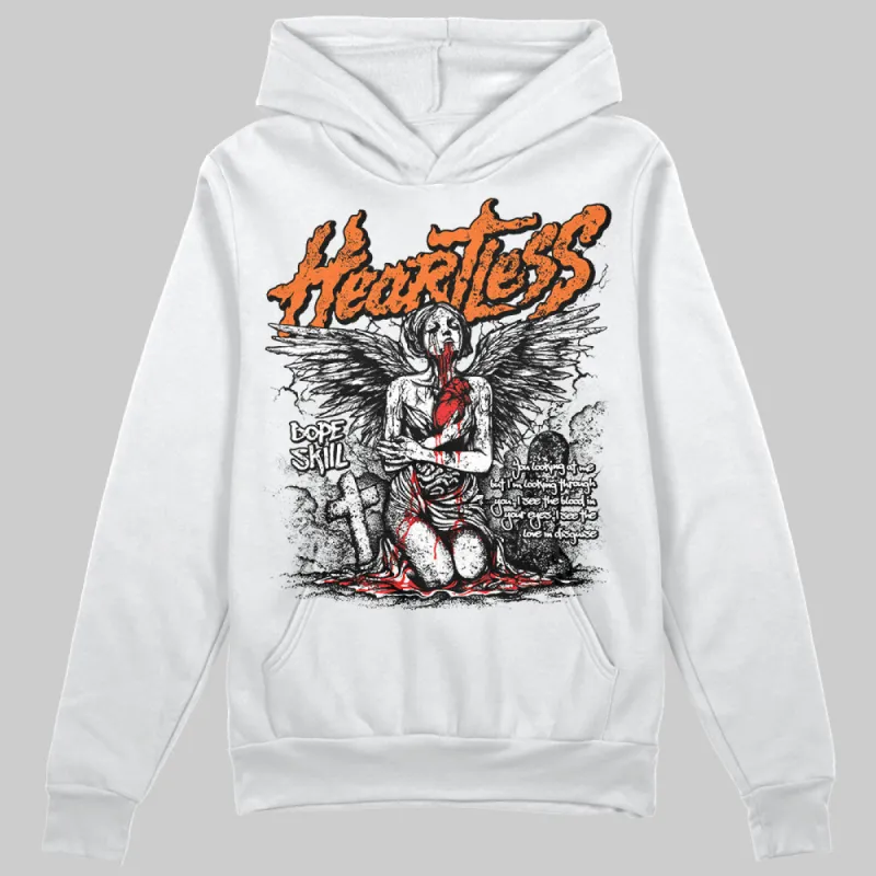 Orange Black White DopeSkill Hoodie Sweatshirt Heartless Graphic sold by DopeSkill