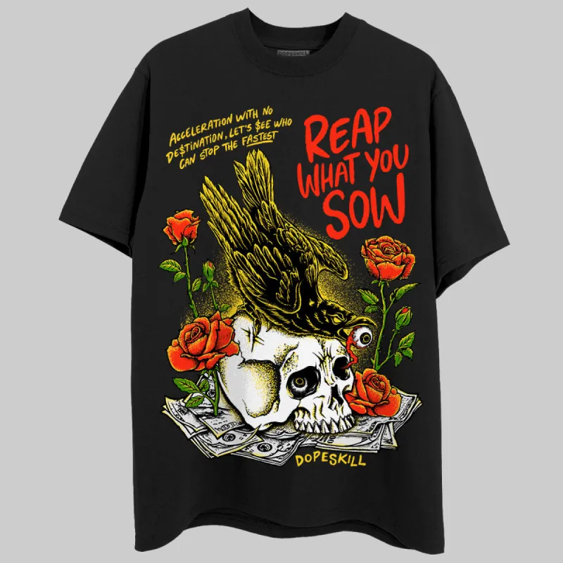 Black Tour Yellow AJ 4 Thunder DopeSkill Unisex T-Shirt Reap What You Sow Graphic sold by DopeSkill