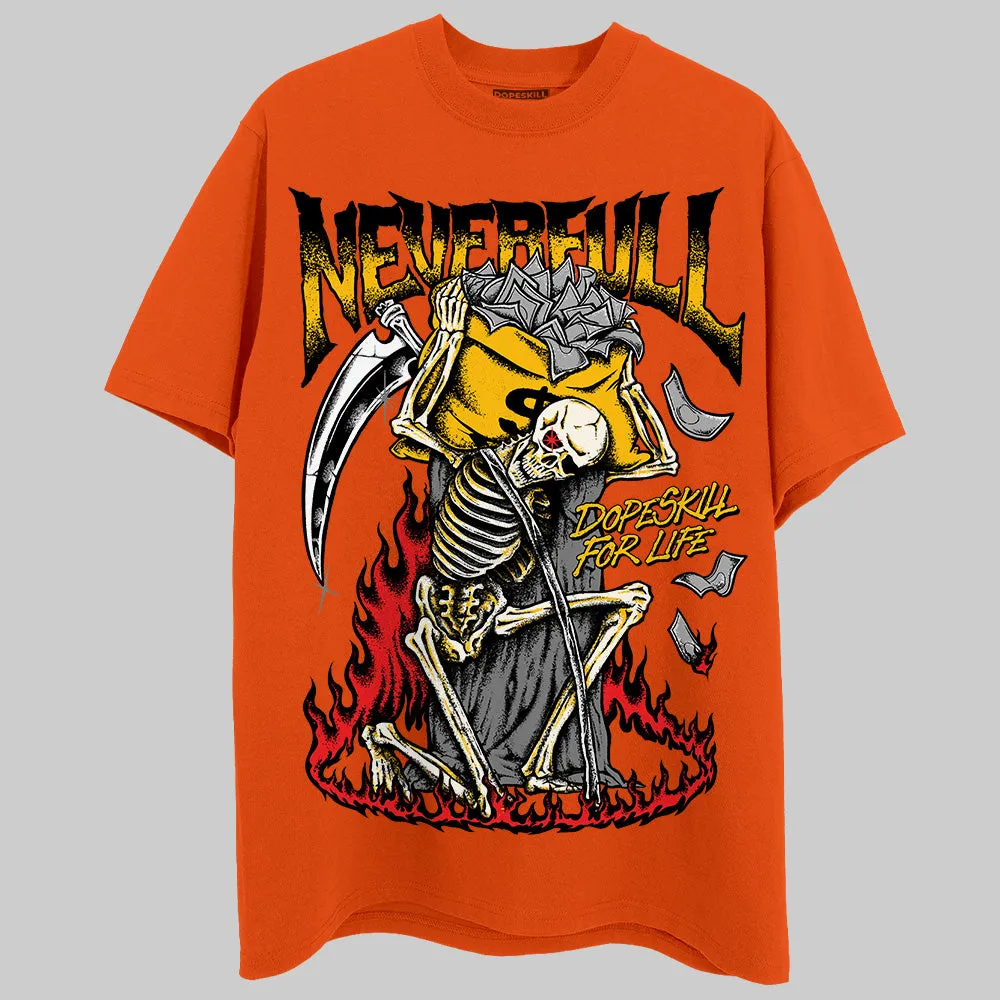 Orange Black White Collection DopeSkill Orange T-shirt NeverFull Graphic sold by DopeSkill